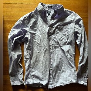 J Crew Factory, Men’s Slim Button Down in pink & blue checkered pattern, Size M